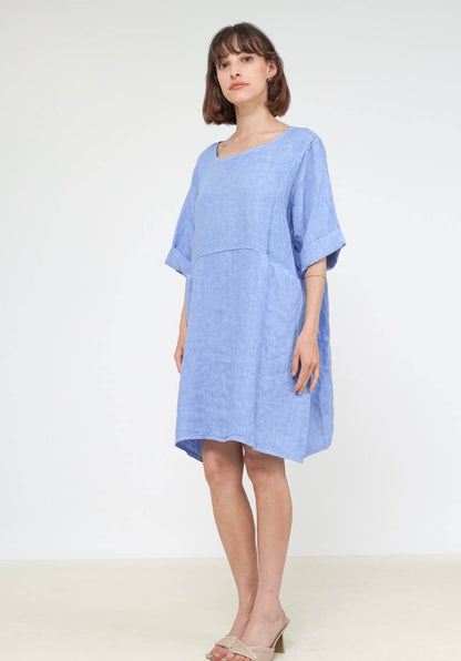 917 LINEN DRESS WITH POCKETS