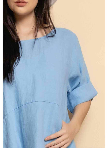 917 LINEN DRESS WITH POCKETS