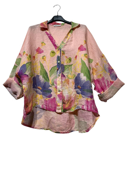 Floral Linen Blouse