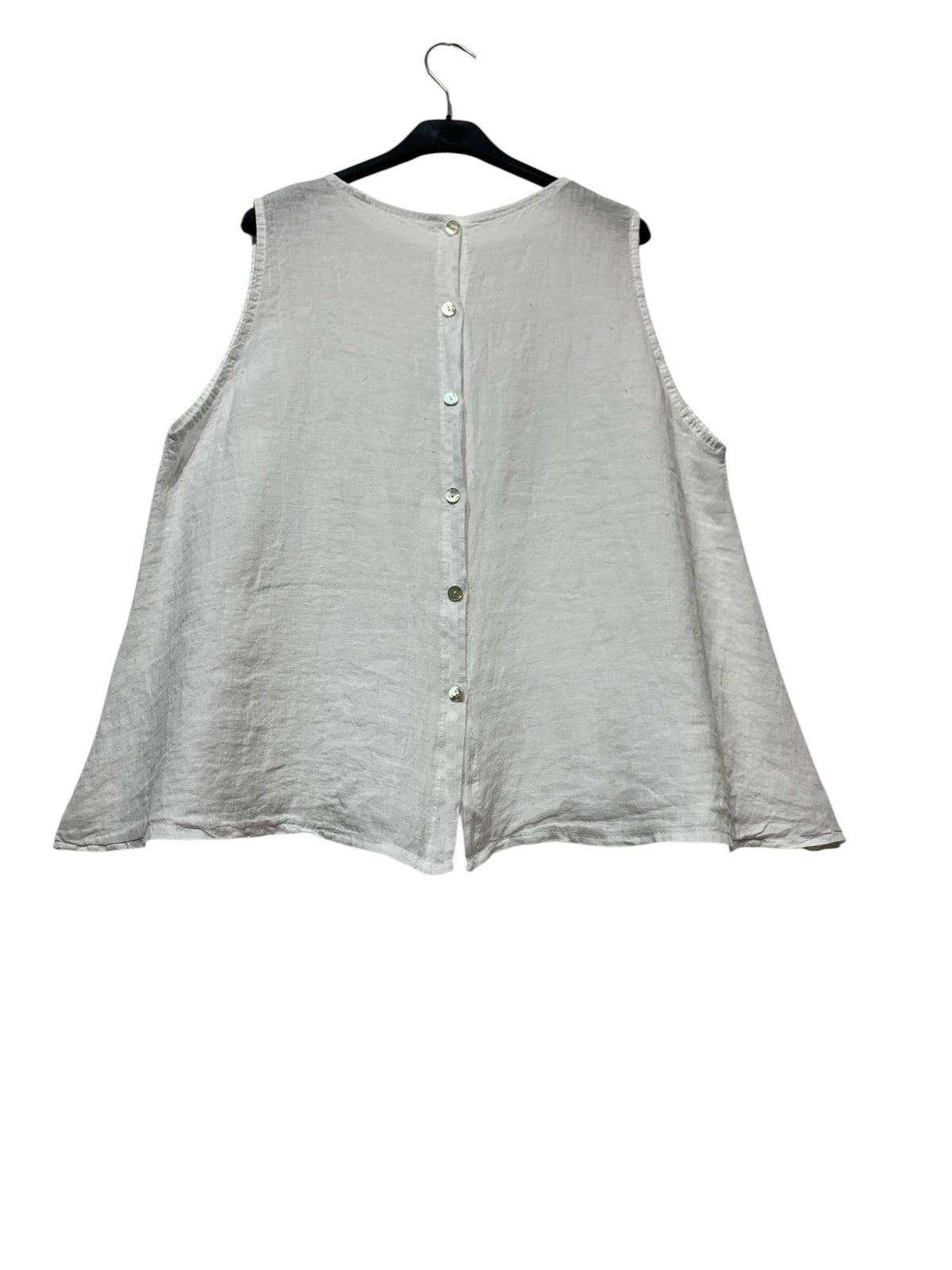 9925B REVERSIBLE VEST OR TOP, IN LINEN WITH BUTTONS