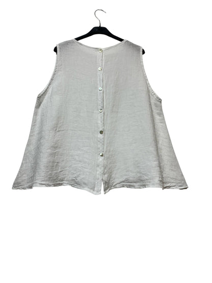 9925B REVERSIBLE VEST OR TOP, IN LINEN WITH BUTTONS