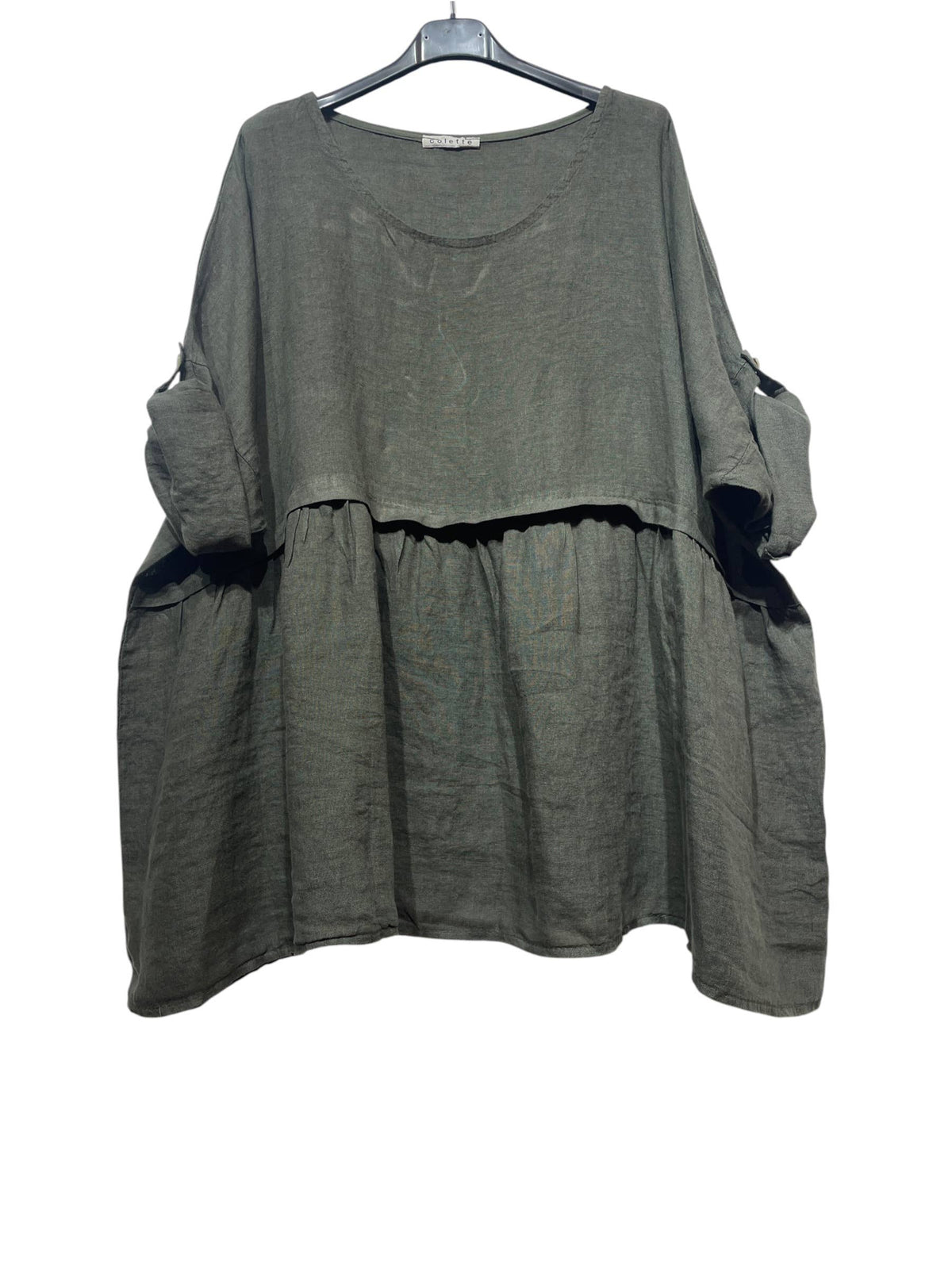 Linen Tunic with Round Neckline