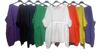 Linen Tunic with Round Neckline