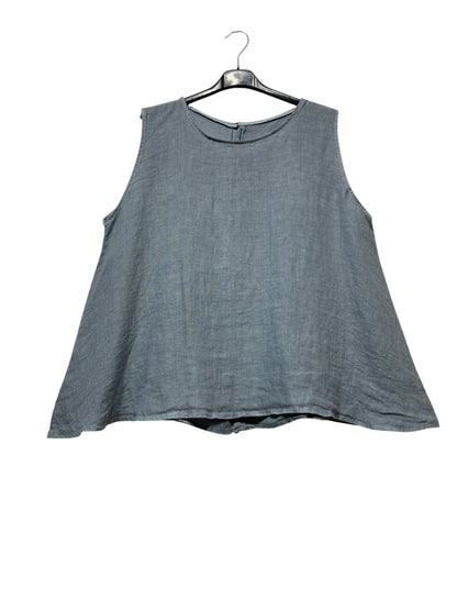 9925B REVERSIBLE VEST OR TOP, IN LINEN WITH BUTTONS
