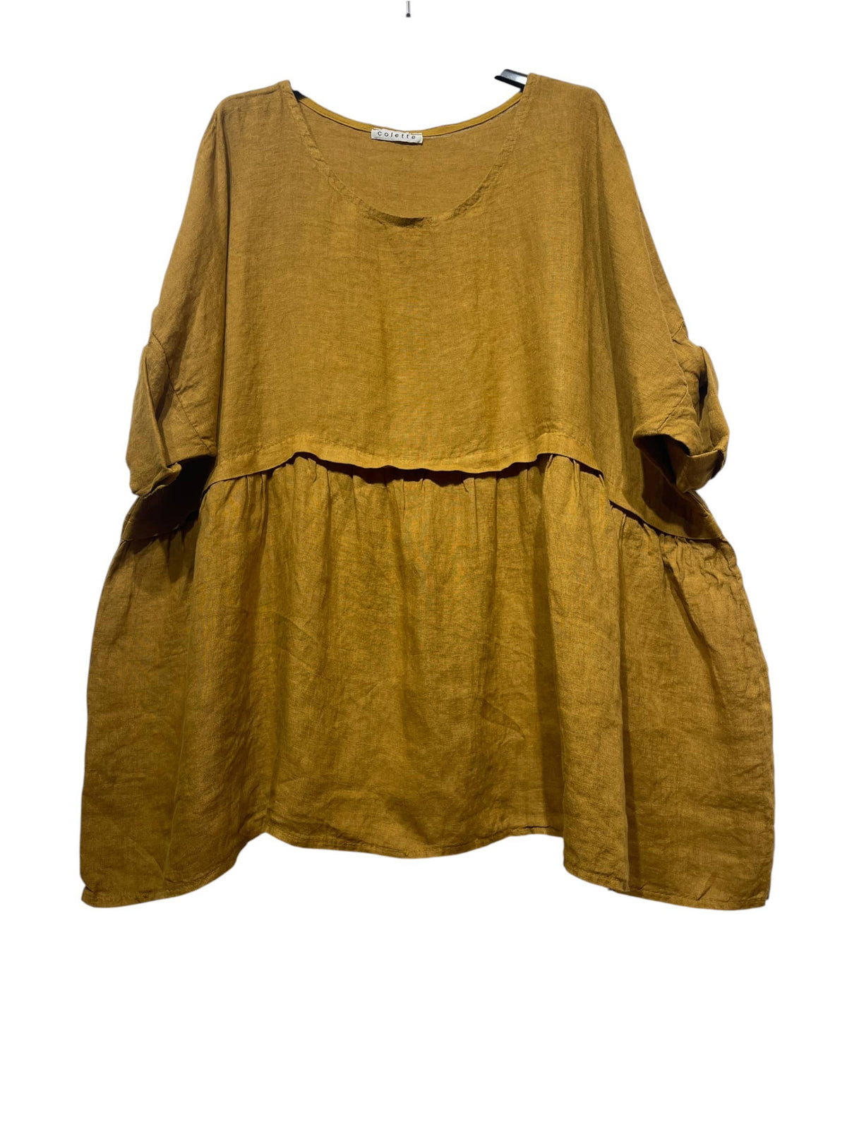 Linen Tunic with Round Neckline
