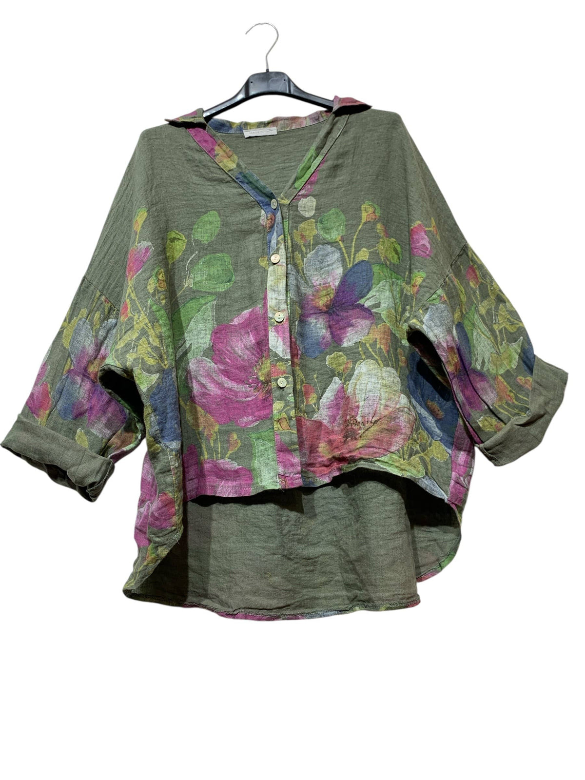 Floral Linen Blouse