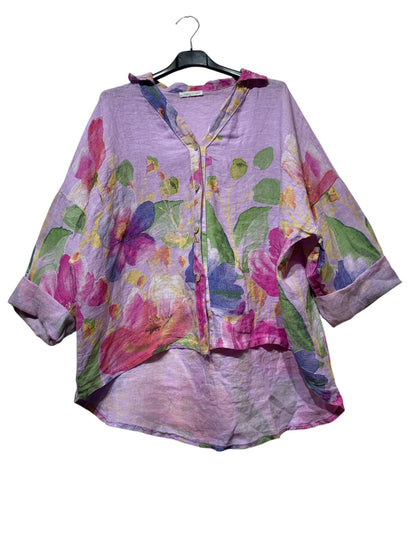 Floral Linen Blouse