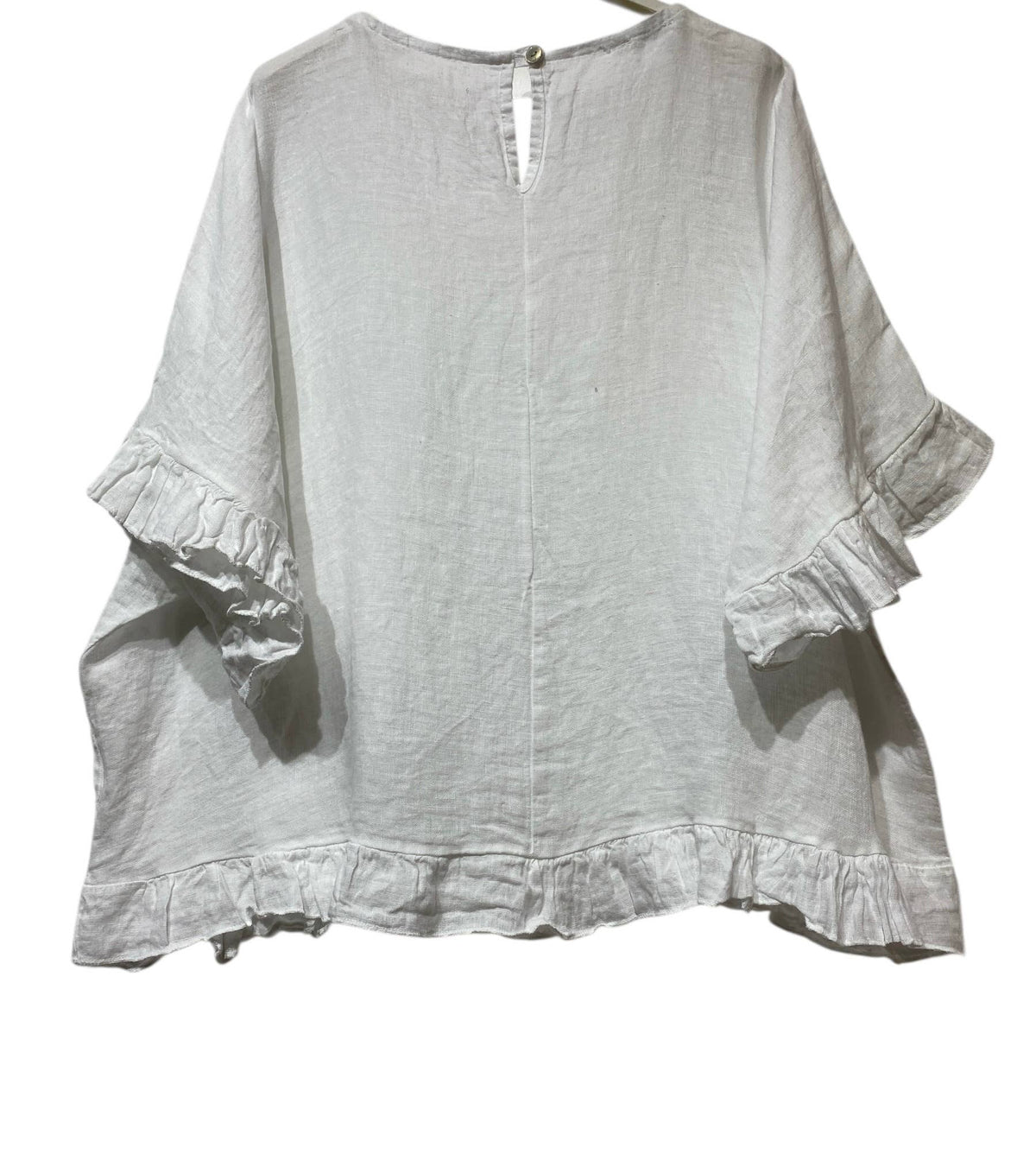04701 BLOUSE 100% LINEN: ROSE BONBON