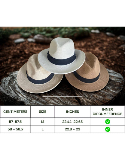 Wide Brim Packable Straw Safari Hat
