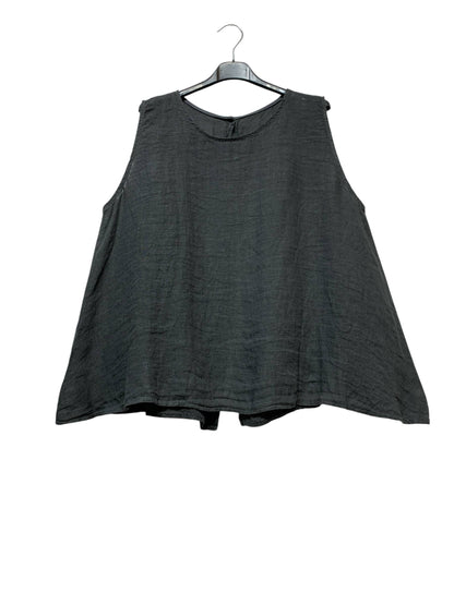 9925B REVERSIBLE VEST OR TOP, IN LINEN WITH BUTTONS