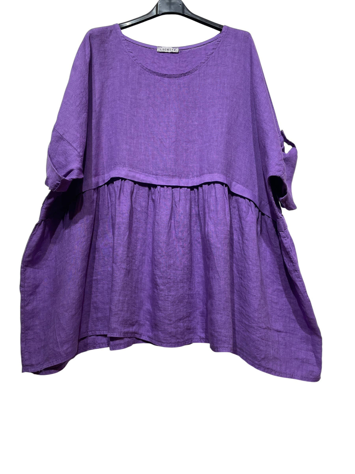 Linen Tunic with Round Neckline