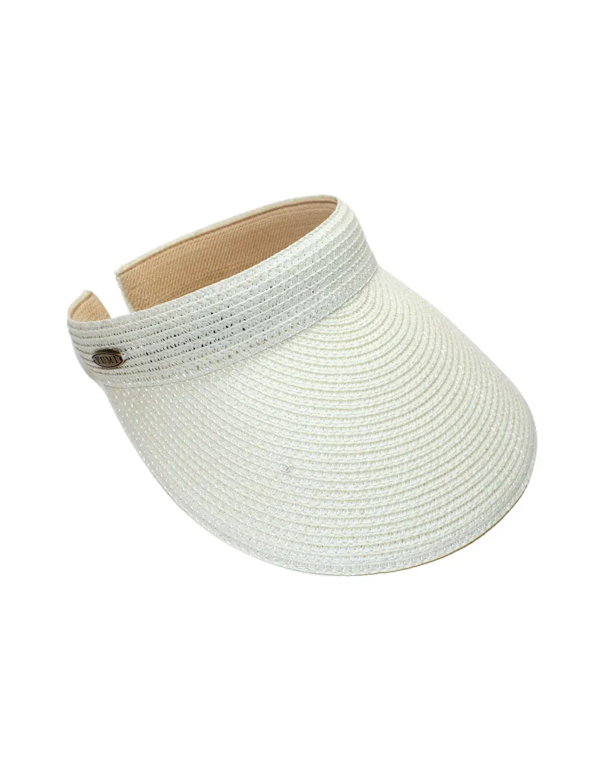 Women's Wide Brim Straw Slip-on Sun Visor