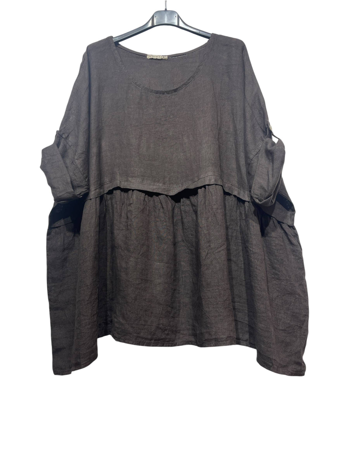 Linen Tunic with Round Neckline