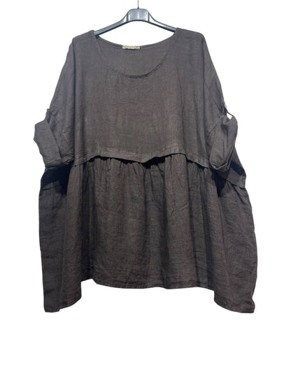 Linen Tunic with Round Neckline