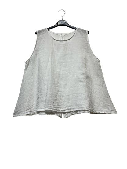9925B REVERSIBLE VEST OR TOP, IN LINEN WITH BUTTONS