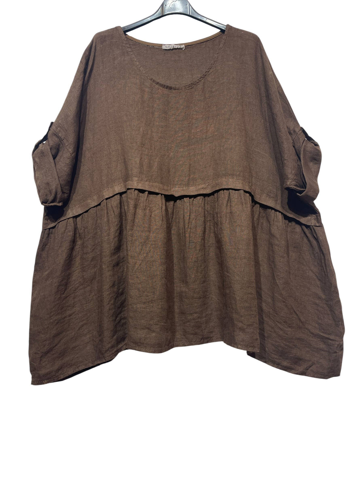 Linen Tunic with Round Neckline