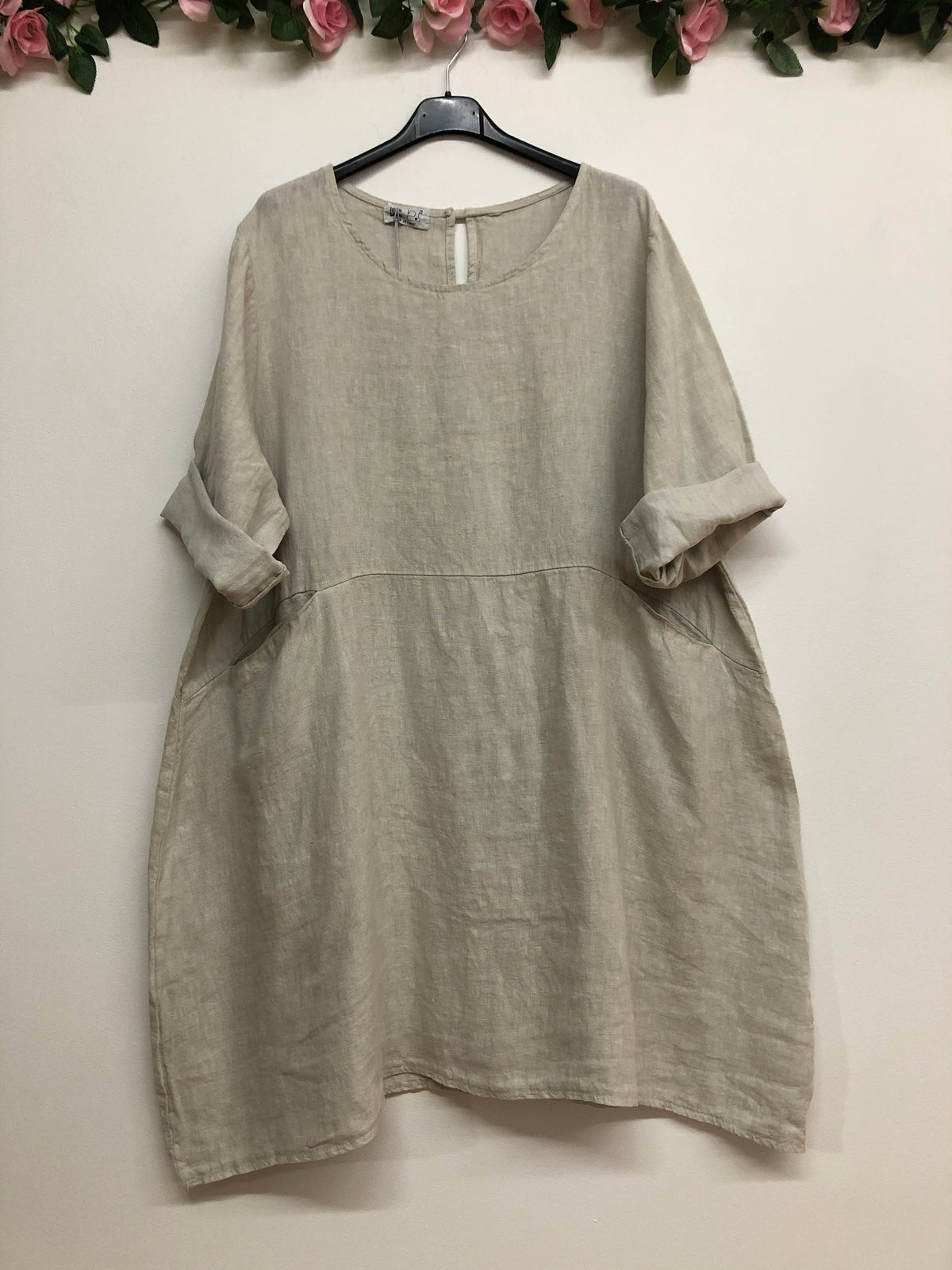 917 LINEN DRESS WITH POCKETS