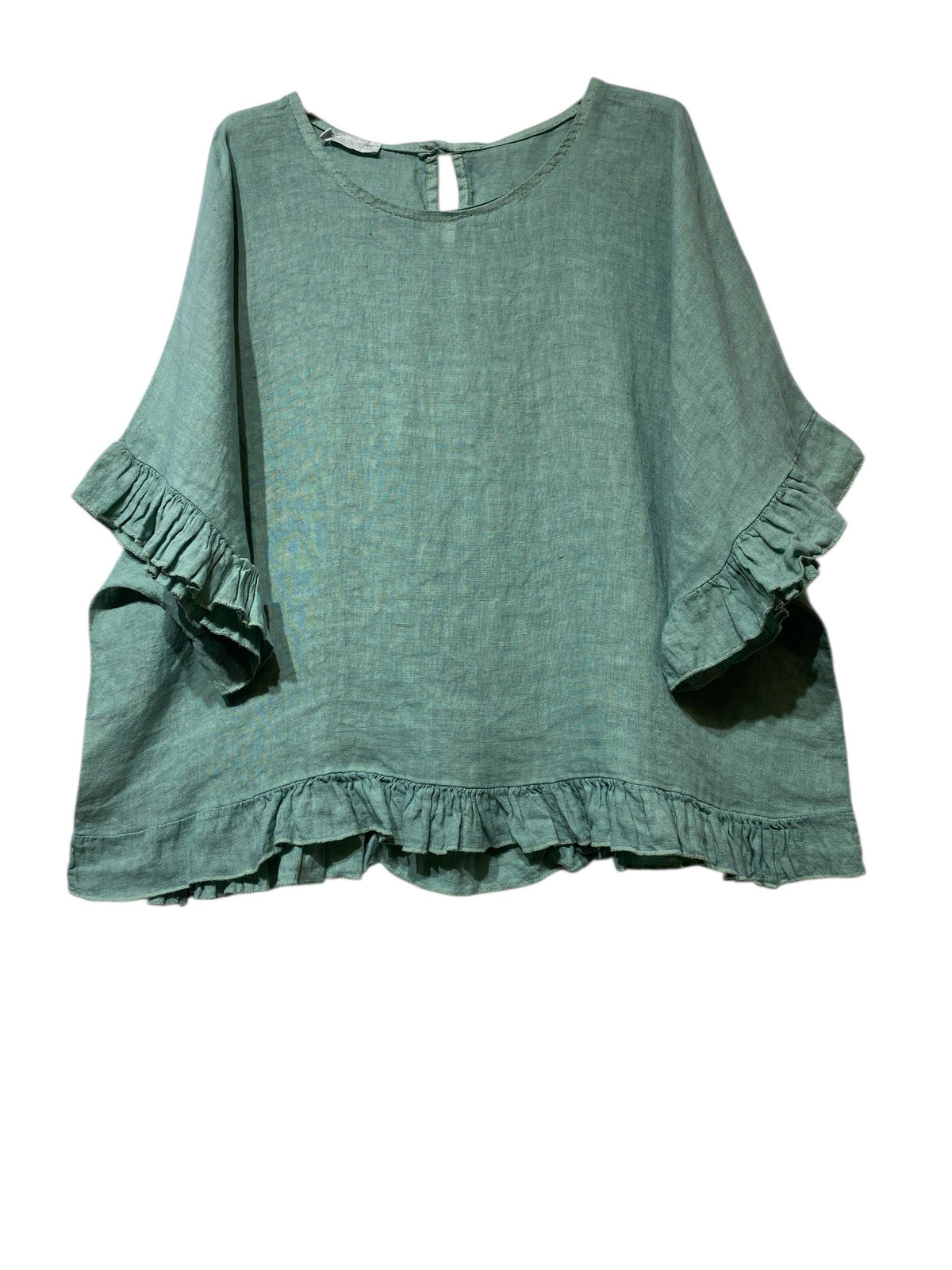 04701 BLOUSE 100% LINEN: ROSE BONBON
