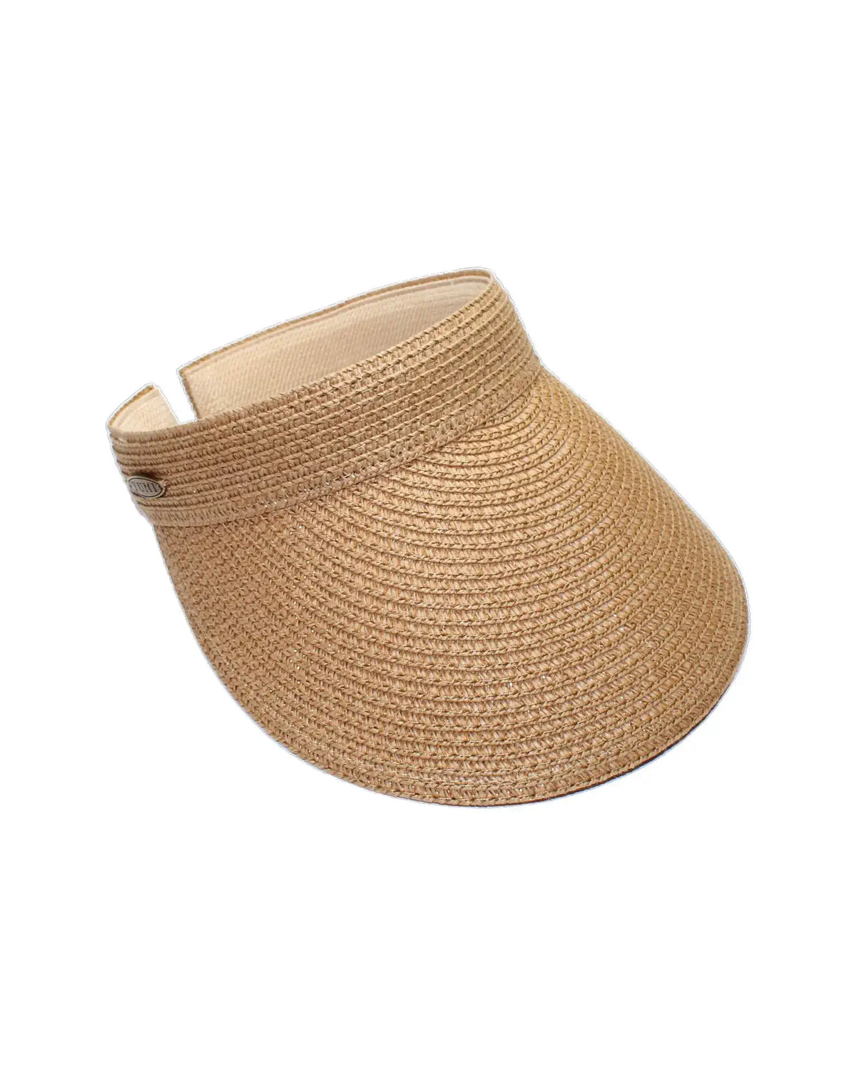 Women's Wide Brim Straw Slip-on Sun Visor