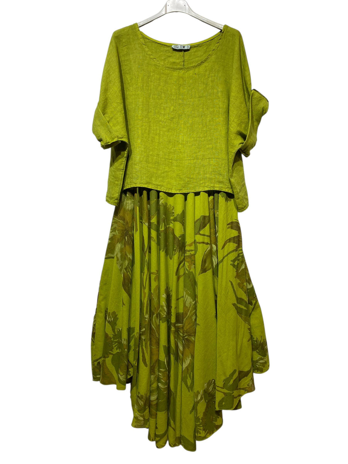 TWO-PIECE DRESS   OUTER: LINEN, LINING: COTTON