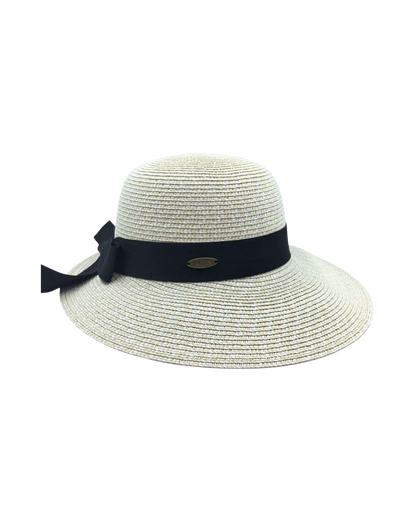 Women's Tweed Toyo Braid Straw Hat Dimensional Brim