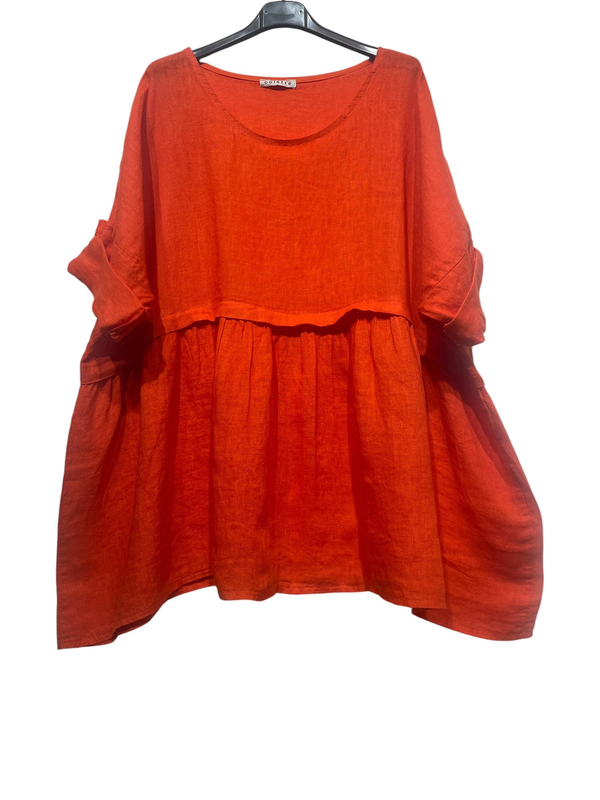 Linen Tunic with Round Neckline