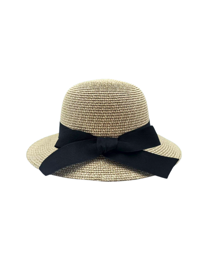 Women's Tweed Toyo Braid Straw Hat Dimensional Brim