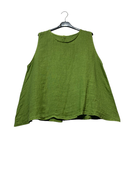 9925B REVERSIBLE VEST OR TOP, IN LINEN WITH BUTTONS