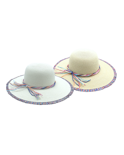 🌈Women's Colorful Paper Straw Fringe Beach Sun Hat