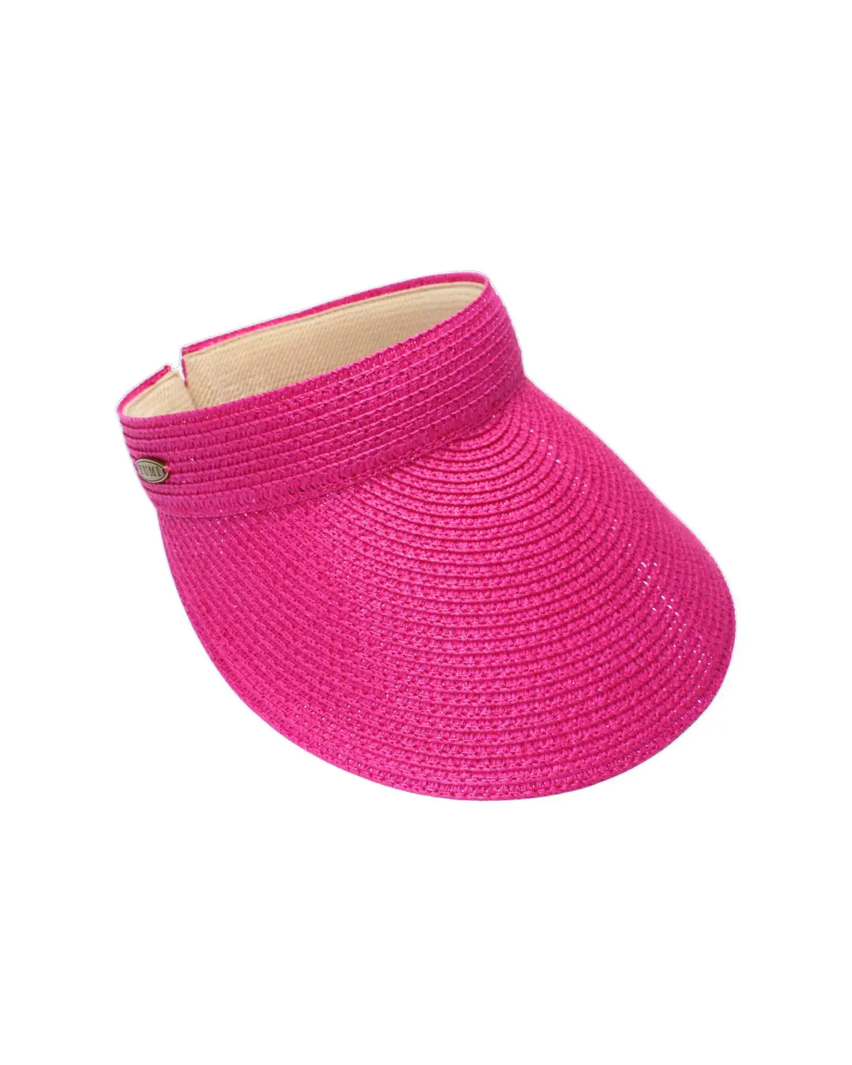 Women's Wide Brim Straw Slip-on Sun Visor