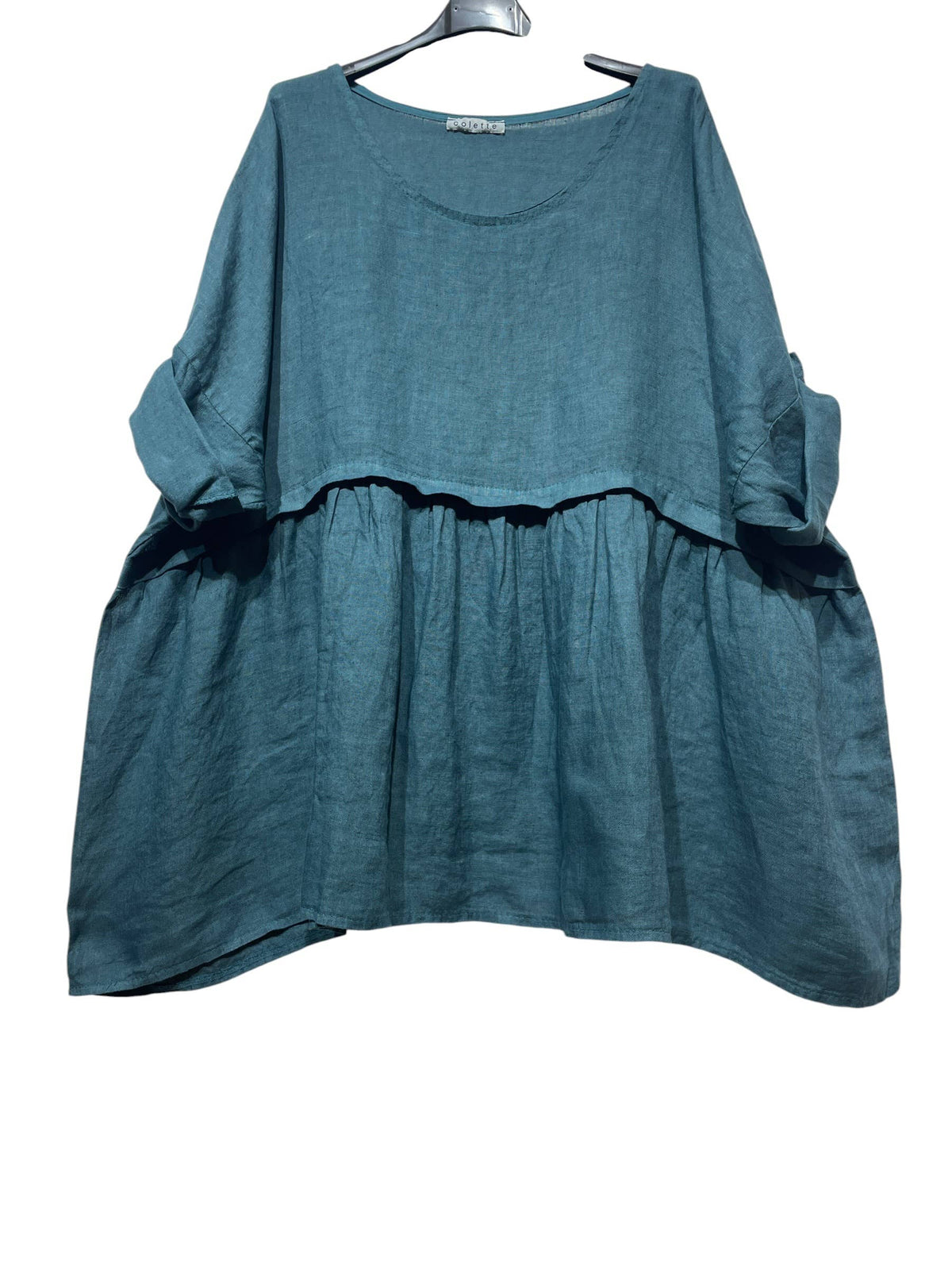 Linen Tunic with Round Neckline