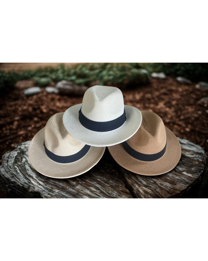 Wide Brim Packable Straw Safari Hat