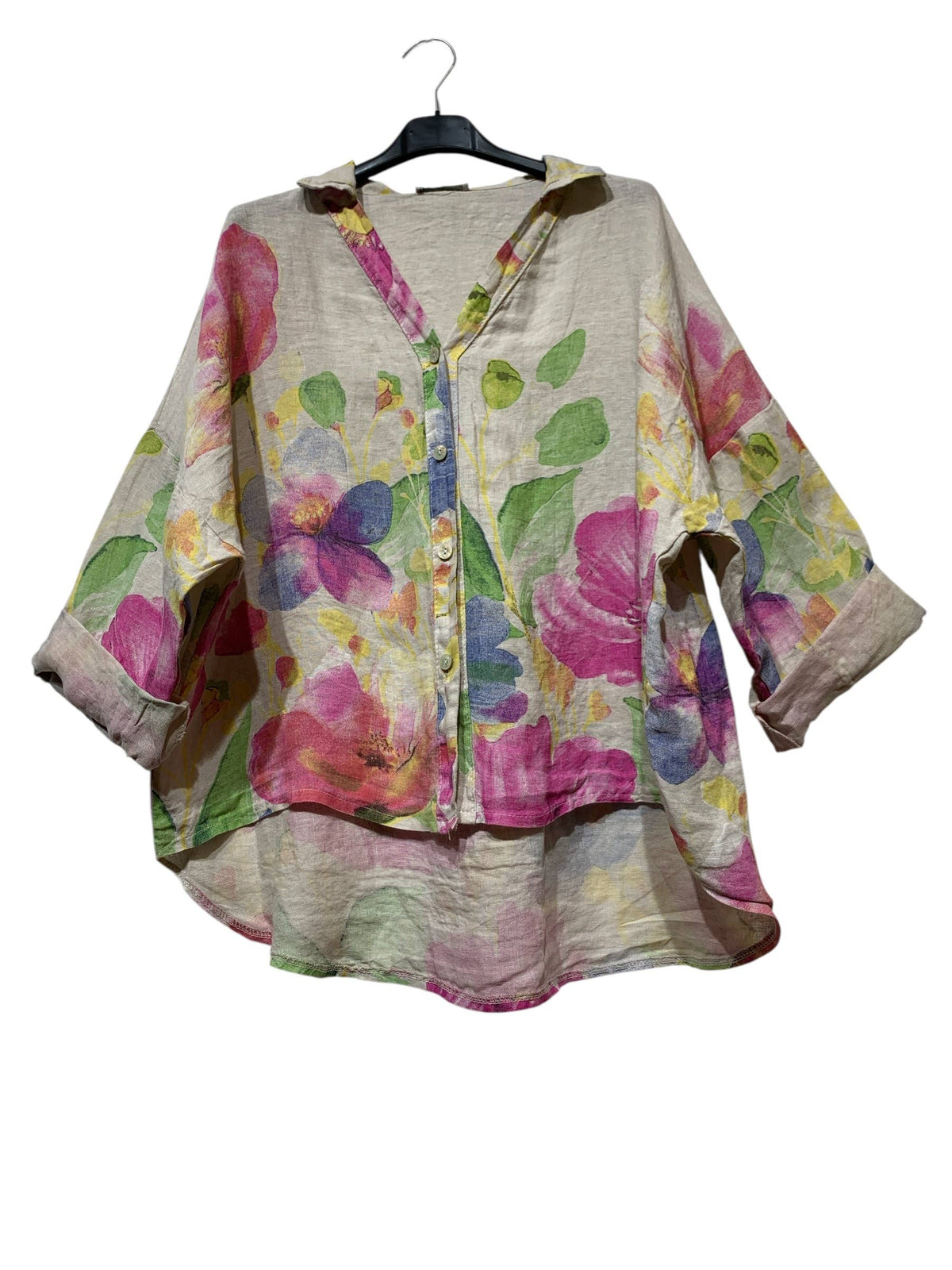 Floral Linen Blouse