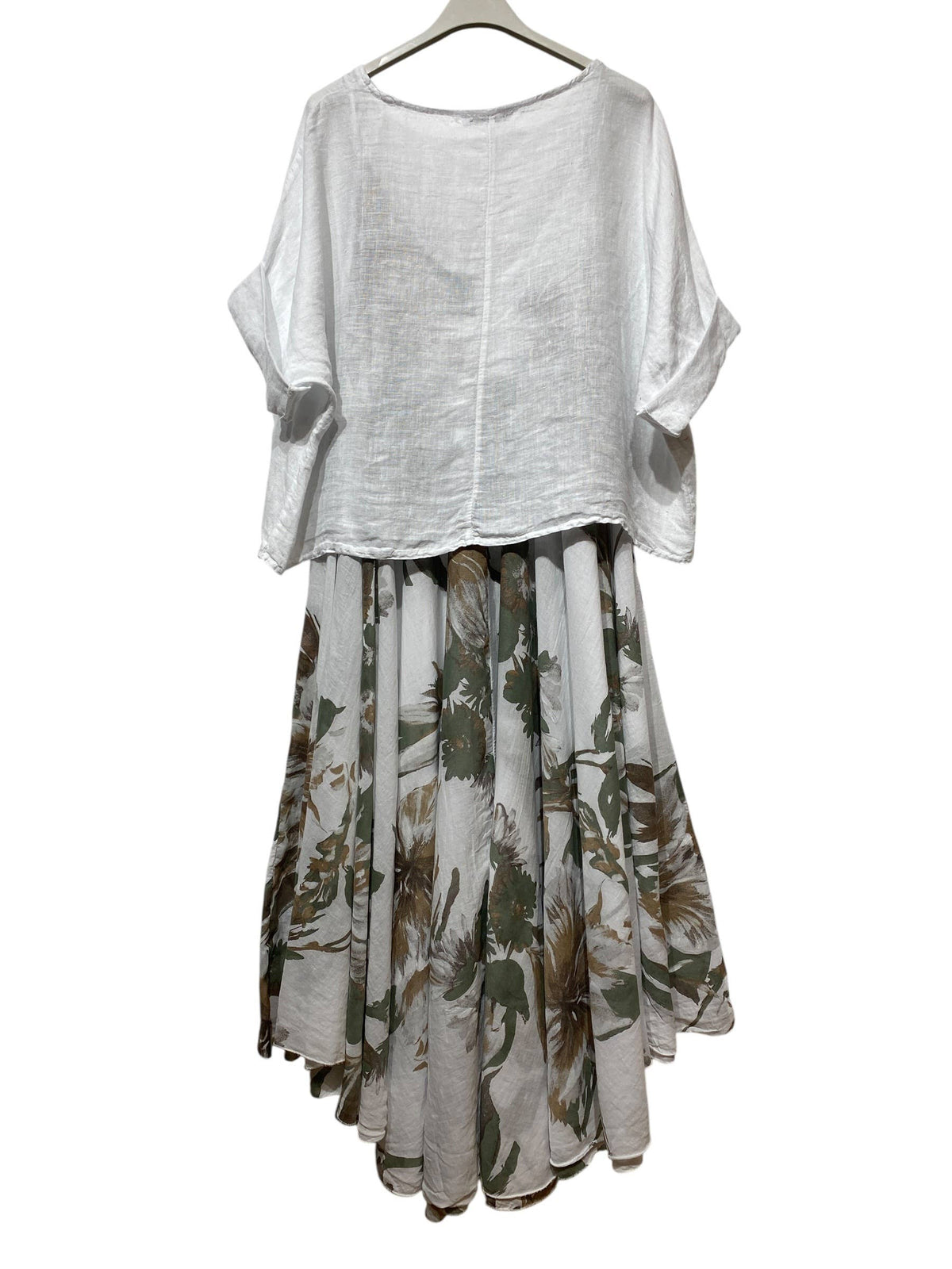 TWO-PIECE DRESS   OUTER: LINEN, LINING: COTTON