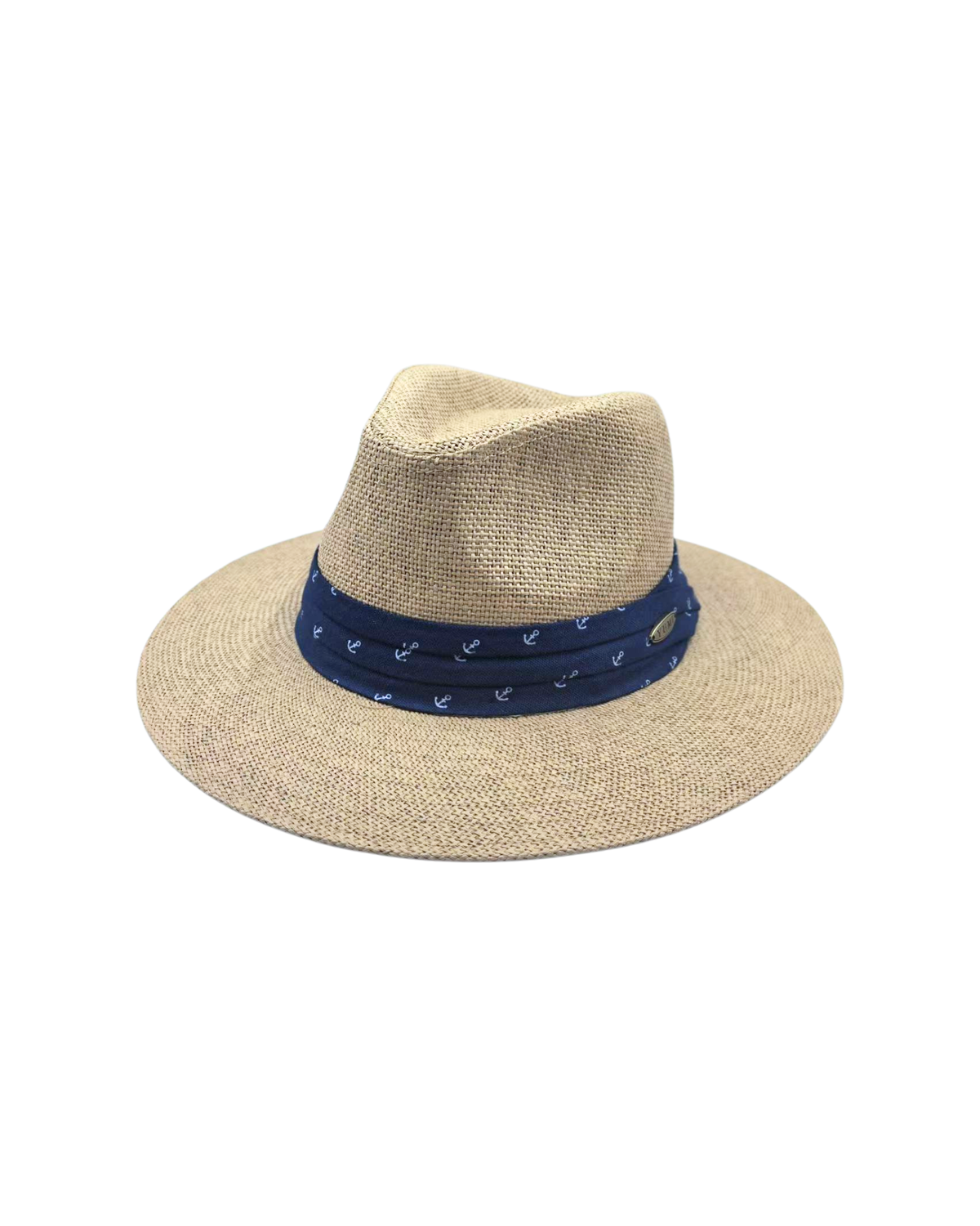 Toyo Straw Safari Hat with Blue Anchor Ornament
