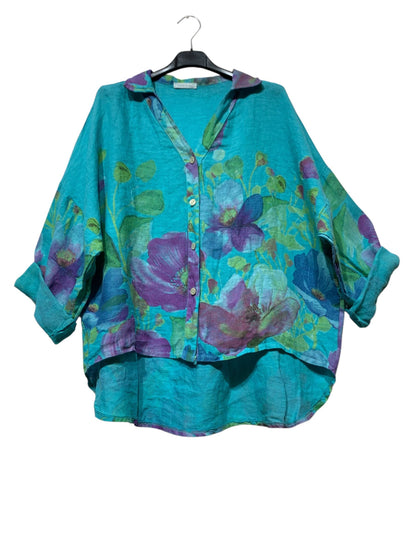 Floral Linen Blouse