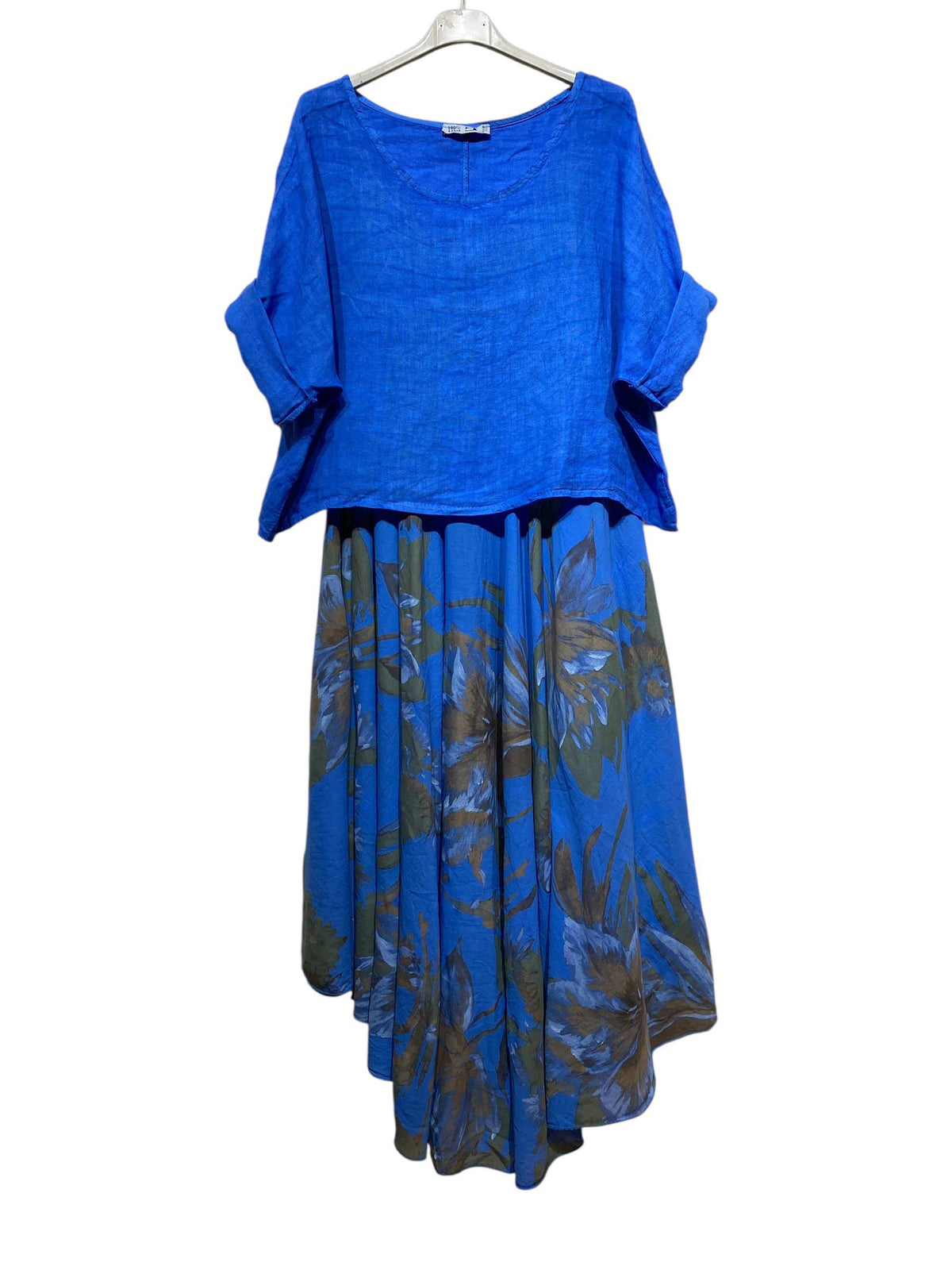 TWO-PIECE DRESS   OUTER: LINEN, LINING: COTTON