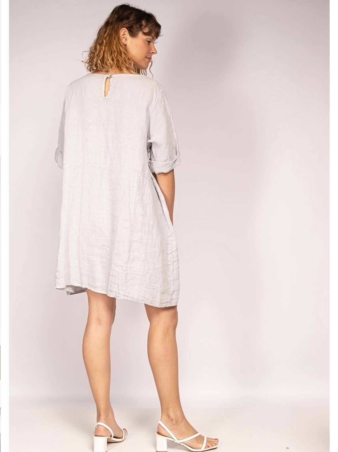 917 LINEN DRESS WITH POCKETS