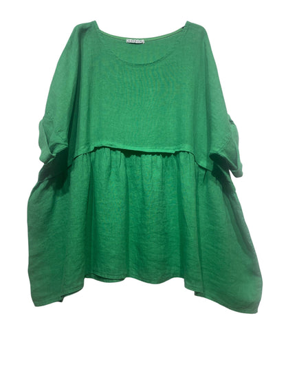 Linen Tunic with Round Neckline