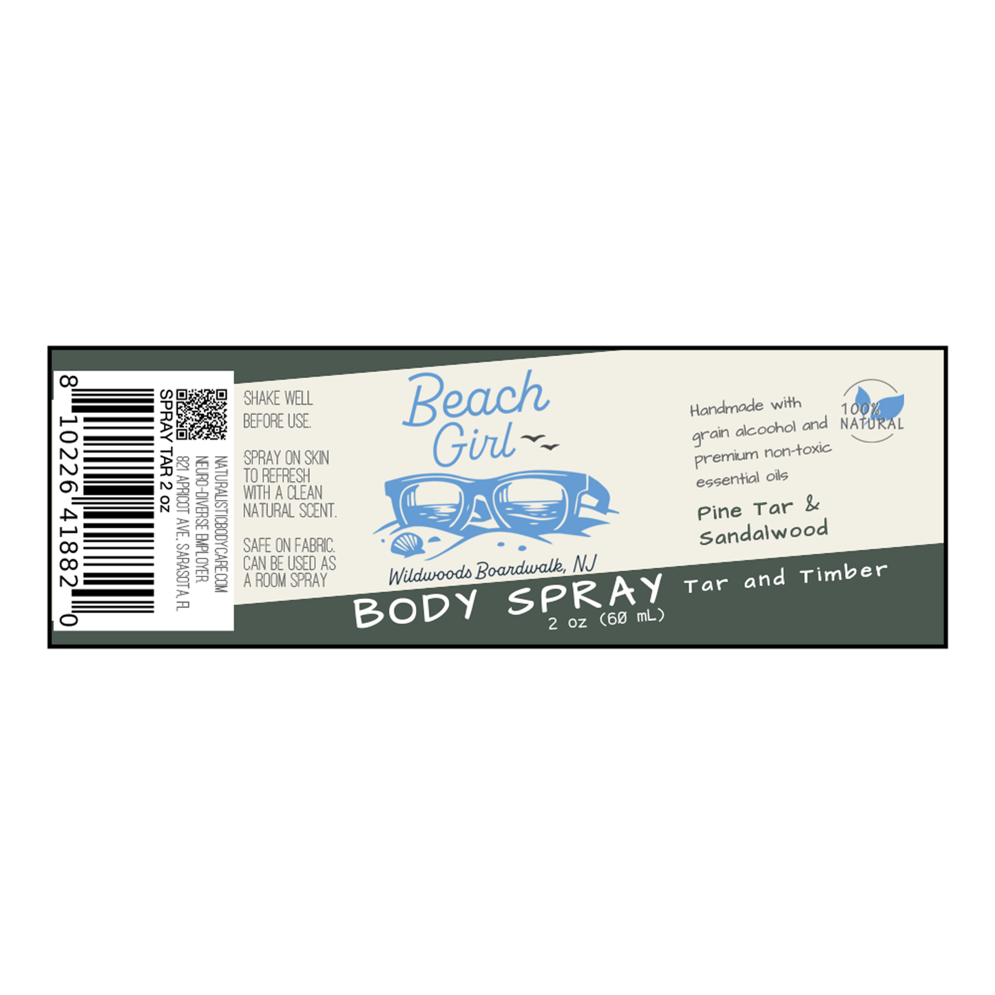 Tar and Timber Body Spray