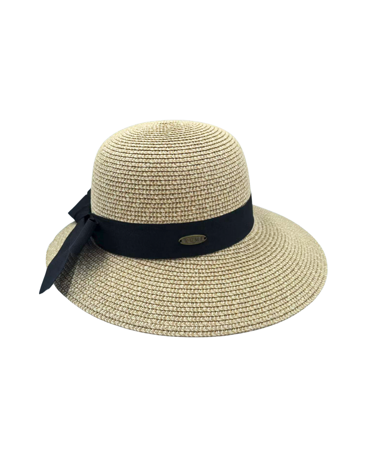 Women's Tweed Toyo Braid Straw Hat Dimensional Brim