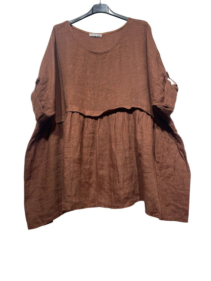 Linen Tunic with Round Neckline