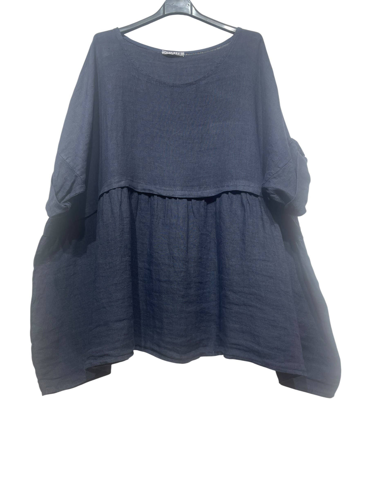 Linen Tunic with Round Neckline