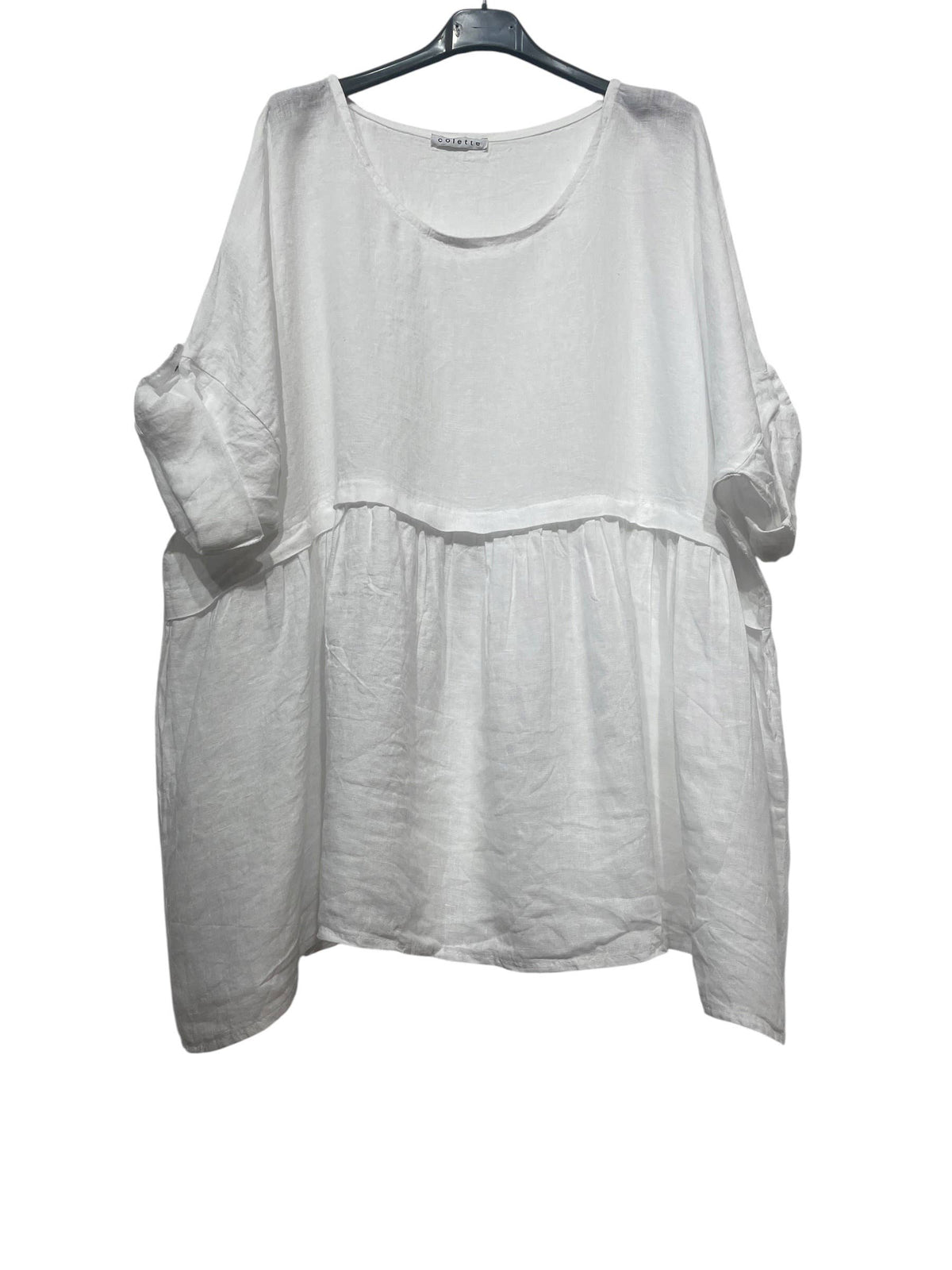 Linen Tunic with Round Neckline