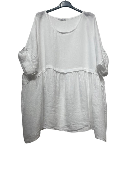 Linen Tunic with Round Neckline