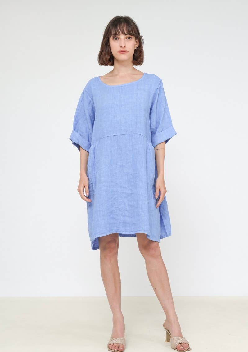 917 LINEN DRESS WITH POCKETS