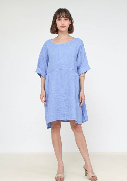 917 LINEN DRESS WITH POCKETS