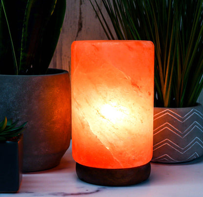 Himalayan Salt Cylinder Shape Lamp 8"