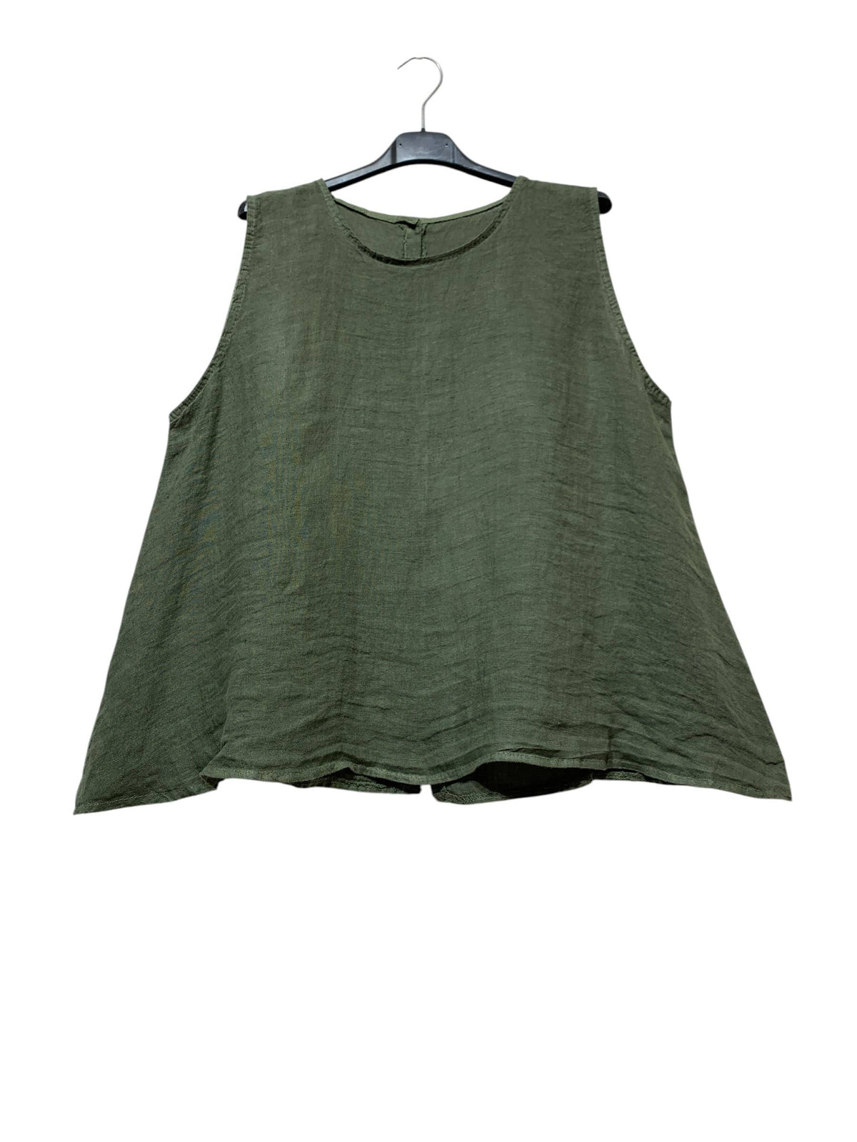 9925B REVERSIBLE VEST OR TOP, IN LINEN WITH BUTTONS