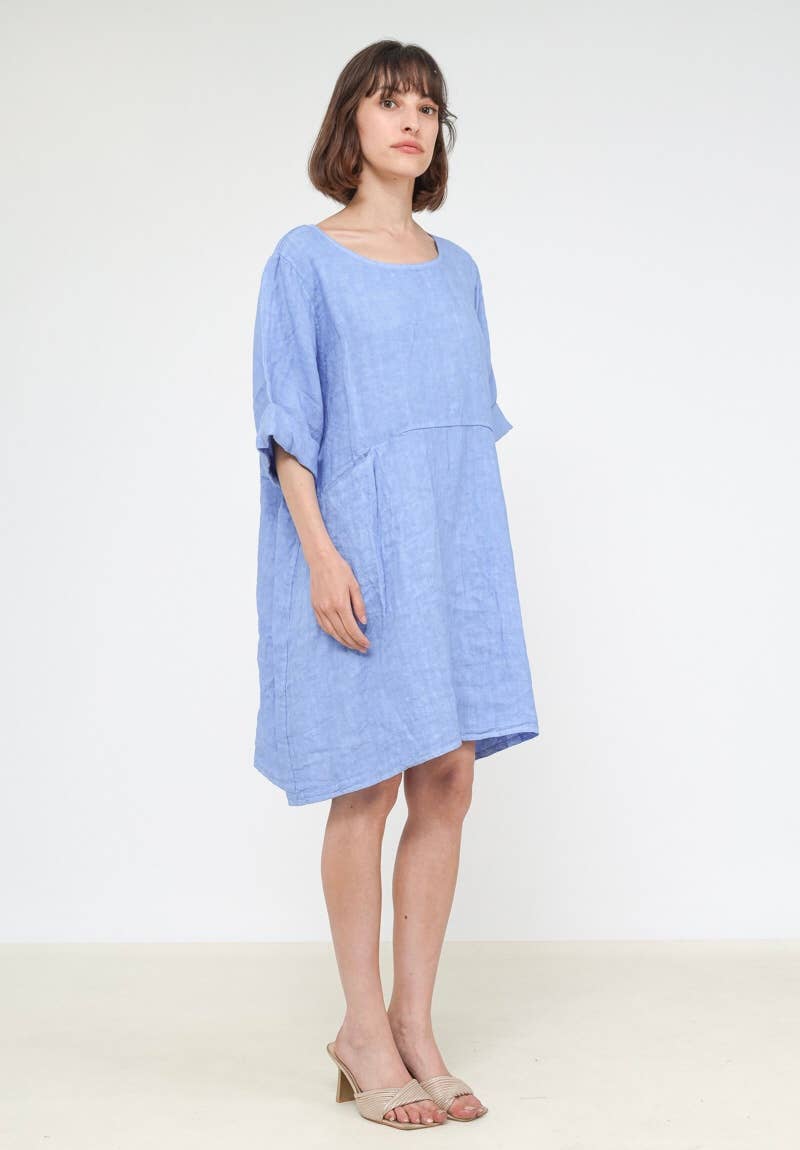 917 LINEN DRESS WITH POCKETS